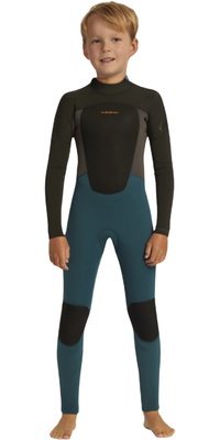 2026 Quiksilver Junior Prologue 4/3mm Back Zip Wetsuit EQKW103014 - Midnight Turquoise