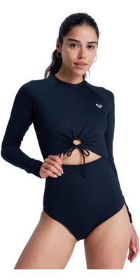 2026 Roxy Womens Beach Essential Long Sleeve Surf Suit ERJWR03935 - Anthracite