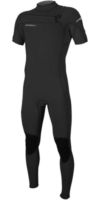 2026 O'Neill Mens Hammer 2mm Short Sleeve Chest Zip Wetsuit 5056 - Black