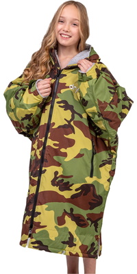 2025 Dryrobe Junior Advance Long Sleeve Changing Robe V3 V3KSLSDA - Grey / Camo