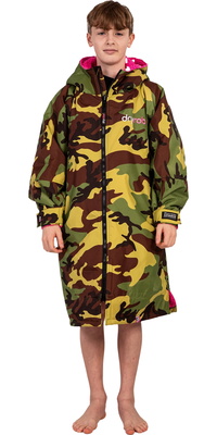 2025 Dryrobe Junior Advance Long Sleeve Changing Robe V3 V3KSLSDA - Pink / Camo