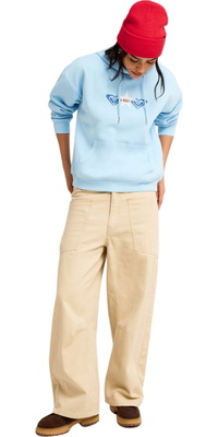 2026 Roxy Womens Perfect Place Hoodie ERJFT05110 - Cerulean
