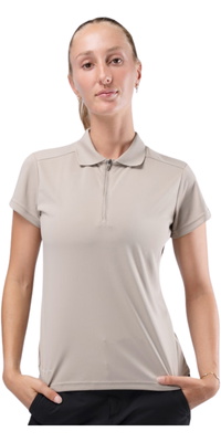 2026 Zhik Womens UVactive Short Sleeve Polo ATP-0086-W-STN - Stone