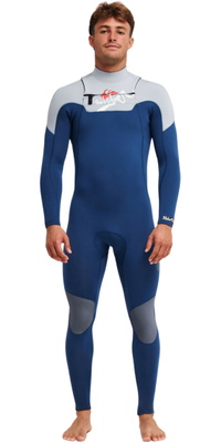 2026 Quiksilver Mens Young Guns 4/3mm Chest Zip Wetsuit EQYW103248 - Dark Denim