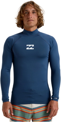 2026 Billabong Mens Waves All Day Long Sleeve Rash Vest EBYWR00102 - Midnight