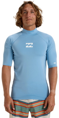 2026 Billabong Mens Waves All Day Short Sleeve Rash Vest EBYWR00101 - Sky Blue