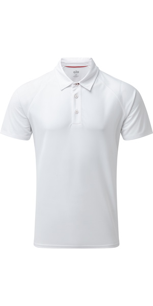 2026 Gill Mens UV Tec Polo Top White UV008