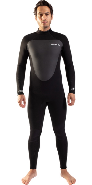 2026 Gul Mens Response 4/3mm GBS Back Zip Wetsuit RE1246-C1 - Black