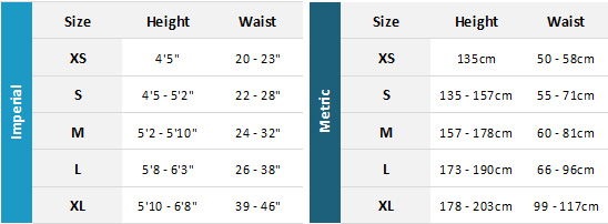 Dryrobe Advance 19 0 Size Chart
