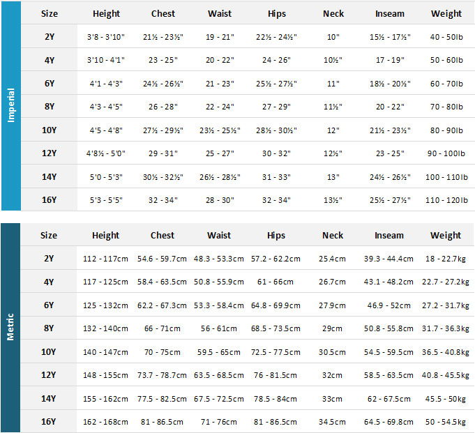 Roxy Junior Wetsuits 19 0 Size Chart